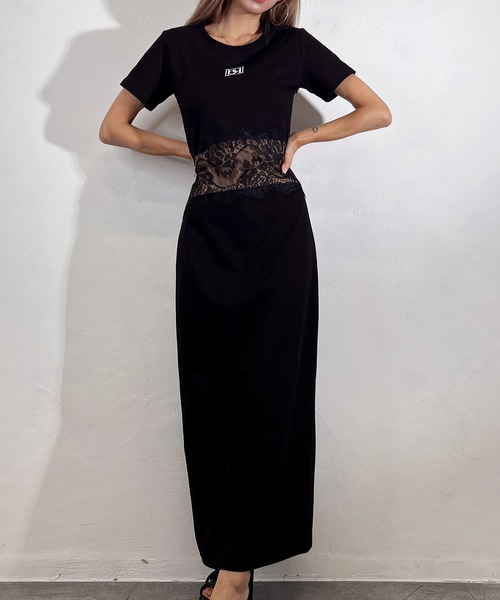 BLACKQUEEN(ブラッククイーン)の「【BLACKQUEEN】レース切替ロングワンピース(ワンピース・レディース・ホワイト/ブラック・S/M)」の11枚目の写真