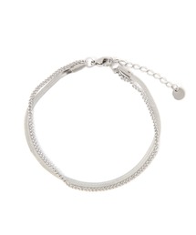 LAKOLE（ラコレ）の「ステンレススネークチェーン2連ブレスレット / 589511（ブレスレット）」