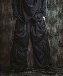 【NO ID.】Side Gather Wide Cargo Pants / サイド ギャザー ワイド カーゴ パンツ