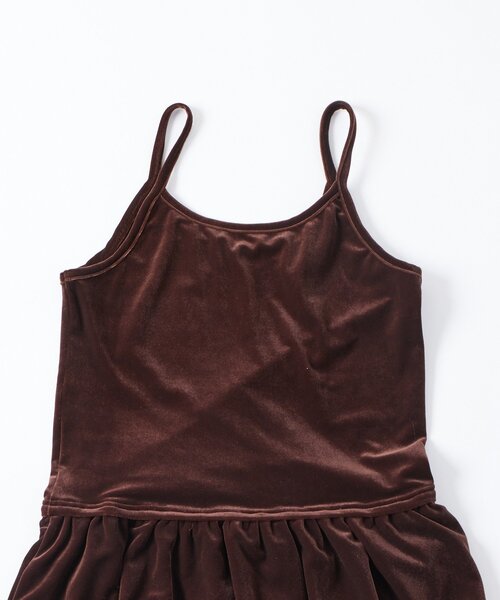 WHO'S WHO gallery（フーズフーギャラリー）の「ベロアフリルチュニック（チュニック・レディース・ダークブラウン/ブラック・FREE）」の14枚目の写真