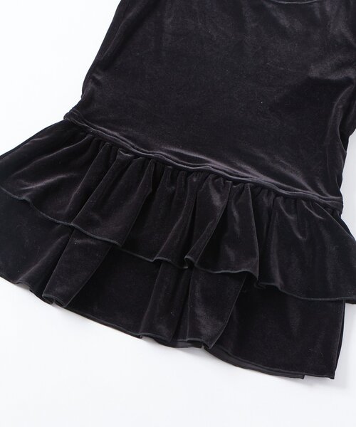 WHO'S WHO gallery（フーズフーギャラリー）の「ベロアフリルチュニック（チュニック・レディース・ダークブラウン/ブラック・FREE）」の18枚目の写真