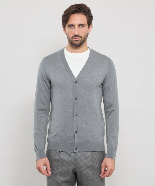 MACKINTOSH LONDON（マッキントッシュ ロンドン）の「14ゲージウォッシャブルウールカーディガン（カーディガン/ボレロ・メンズ・ブラック/ネイビー/グレー系その他・M/L/XL）」の7枚目の写真