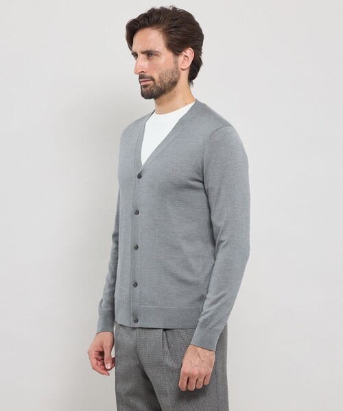 MACKINTOSH LONDON（マッキントッシュ ロンドン）の「14ゲージウォッシャブルウールカーディガン（カーディガン/ボレロ・メンズ・ブラック/ネイビー/グレー系その他・M/L/XL）」の8枚目の写真