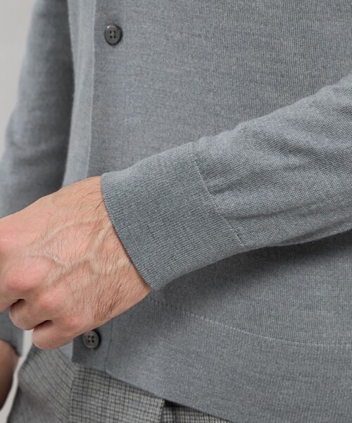 MACKINTOSH LONDON（マッキントッシュ ロンドン）の「14ゲージウォッシャブルウールカーディガン（カーディガン/ボレロ・メンズ・ブラック/ネイビー/グレー系その他・M/L/XL）」の10枚目の写真