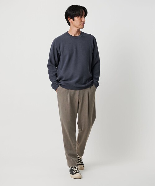 BEAUTY&YOUTH UNITED ARROWS(ビューティーアンドユースユナイテッドアローズ)の「ガスコットン リンクス クルーネック ニット(ニット/セーター・メンズ・コバルトブルー/ライトグレー/ブラック・XL/M/L/S)」の5枚目の写真