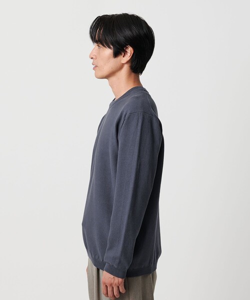 BEAUTY&YOUTH UNITED ARROWS(ビューティーアンドユースユナイテッドアローズ)の「ガスコットン リンクス クルーネック ニット(ニット/セーター・メンズ・コバルトブルー/ライトグレー/ブラック・XL/M/L/S)」の9枚目の写真
