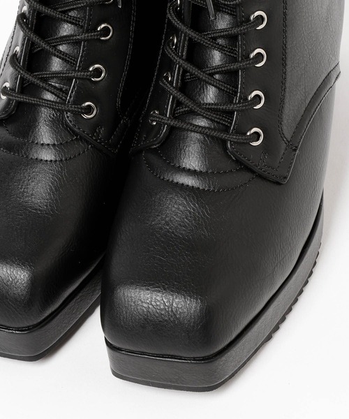 HARE（ハレ）の「MINIシャークレースアップブーツ(HARE)（ブーツ・メンズ・ブラック・MEDIUM/LARGE）」の7枚目の写真