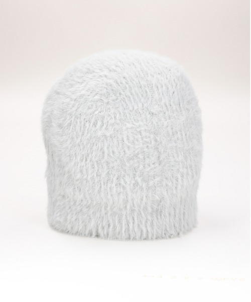 Right-on（ライトオン）の「【HONEYSUCKLE ROSE】シャギーニットワッチ（ニットキャップ/ビーニー・レディース・ライトグレー/オフホワイト/ブラック・フリー）」の4枚目の写真