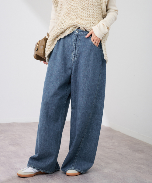 FRAMeWORK（フレームワーク）の「≪追加≫バレルフォルムデニムパンツ2（デニムパンツ・レディース・ネイビー/ブルー系その他・36/40/38）」の10枚目の写真