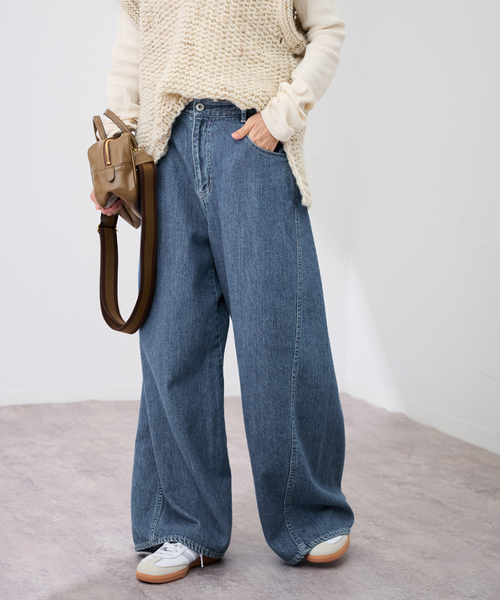 FRAMeWORK（フレームワーク）の「≪追加≫バレルフォルムデニムパンツ2（デニムパンツ・レディース・ネイビー/ブルー系その他・36/40/38）」の11枚目の写真