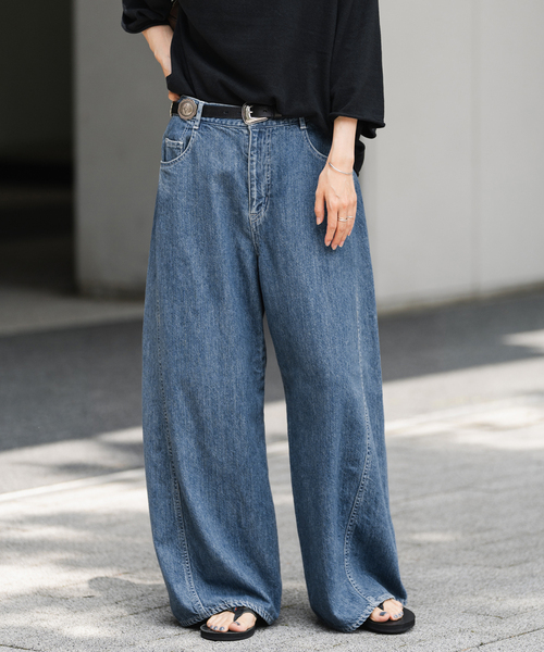 FRAMeWORK（フレームワーク）の「≪追加≫バレルフォルムデニムパンツ2（デニムパンツ・レディース・ネイビー/ブルー系その他・36/40/38）」の19枚目の写真