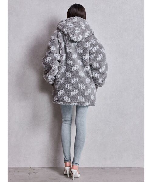 GYDA（ジェイダ）の「GGラメボアBIGブルゾン（ブルゾン・レディース・グレー/オフホワイト/ブラック・FREE）」の12枚目の写真