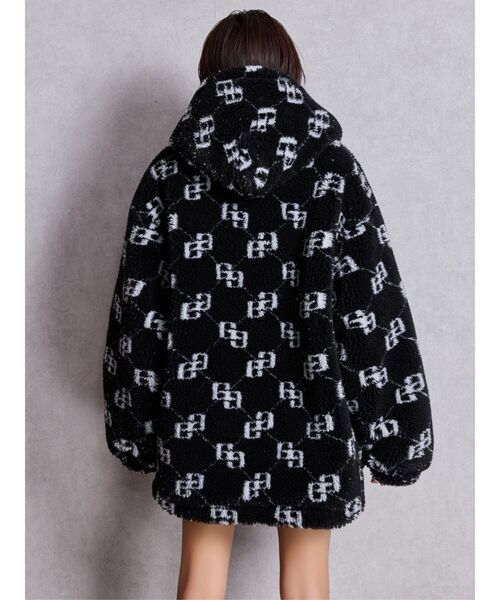 GYDA（ジェイダ）の「GGラメボアBIGブルゾン（ブルゾン・レディース・グレー/オフホワイト/ブラック・FREE）」の14枚目の写真