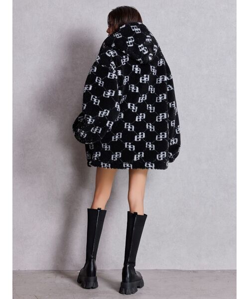 GYDA（ジェイダ）の「GGラメボアBIGブルゾン（ブルゾン・レディース・グレー/オフホワイト/ブラック・FREE）」の16枚目の写真