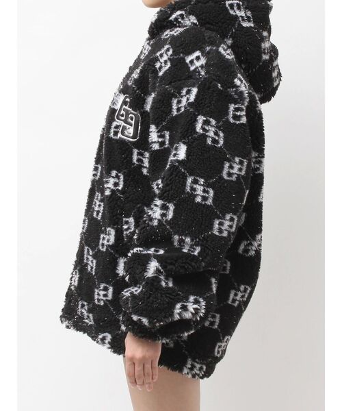 GYDA（ジェイダ）の「GGラメボアBIGブルゾン（ブルゾン・レディース・グレー/オフホワイト/ブラック・FREE）」の21枚目の写真