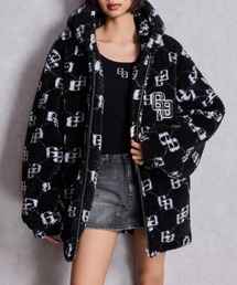 GYDA アウター GYDA ダウンコート ダウンジャケット 2WAYロゴ ZIPダウンコート