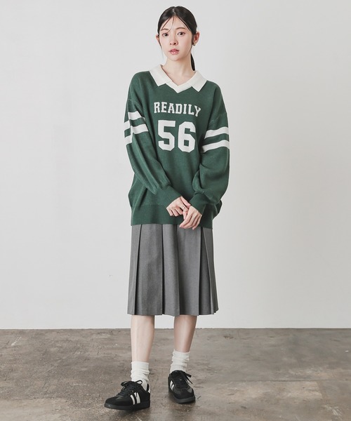 衿付ロゴニット（ニット/セーター）｜Honeys（ハニーズ）の