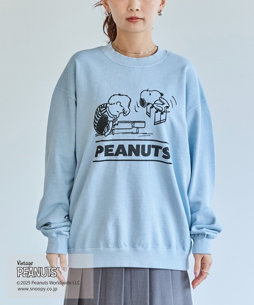 セール】【PEANUTS / SNOOPY】別注 music sweat スヌーピーピグメント