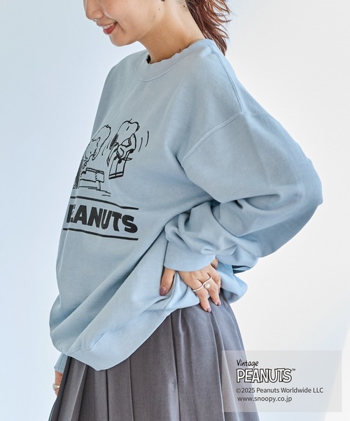 セール】【PEANUTS / SNOOPY】別注 music sweat スヌーピーピグメント