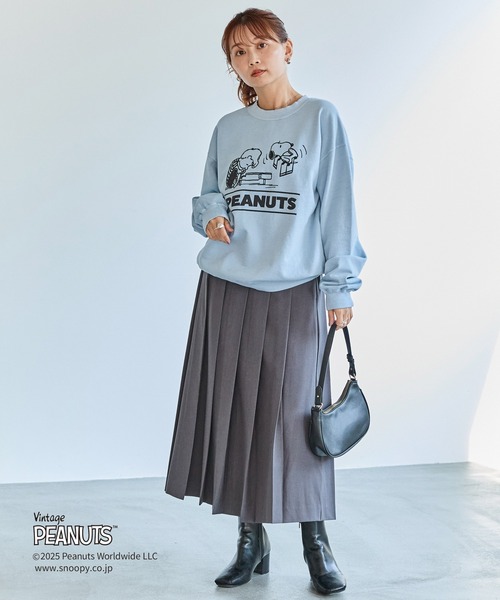 LAVEANGE(ラビアンジェ)の「【PEANUTS / SNOOPY】別注 music sweat スヌーピーピグメントロゴスウェット(スウェット・レディース・ブルー/ピンク/グレー・4L/3L/LL/M/5L)」の20枚目の写真