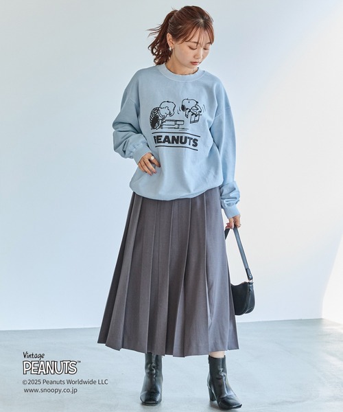 セール】【PEANUTS / SNOOPY】別注 music sweat スヌーピーピグメント