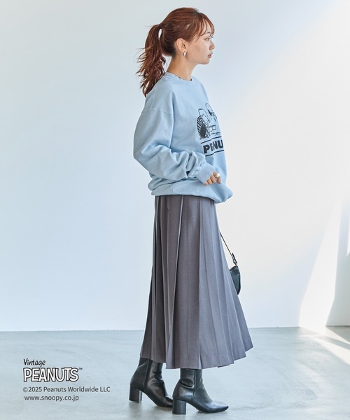 LAVEANGE(ラビアンジェ)の「【PEANUTS / SNOOPY】別注 music sweat スヌーピーピグメントロゴスウェット(スウェット・レディース・ブルー/ピンク/グレー・4L/3L/LL/M/5L)」の22枚目の写真