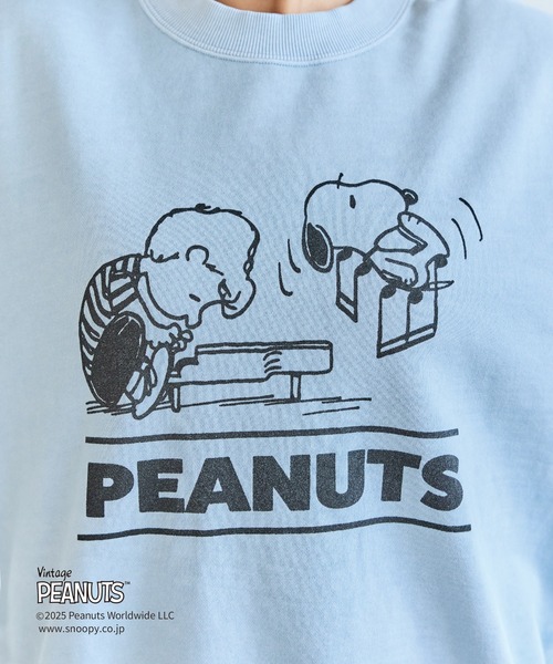 LAVEANGE(ラビアンジェ)の「【PEANUTS / SNOOPY】別注 music sweat スヌーピーピグメントロゴスウェット(スウェット・レディース・ブルー/ピンク/グレー・4L/3L/LL/M/5L)」の15枚目の写真
