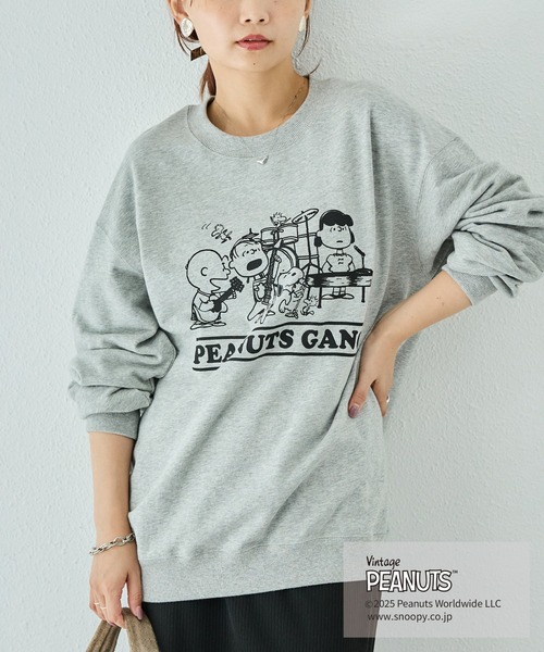 セール】【PEANUTS / SNOOPY】別注 music sweat スヌーピーピグメント