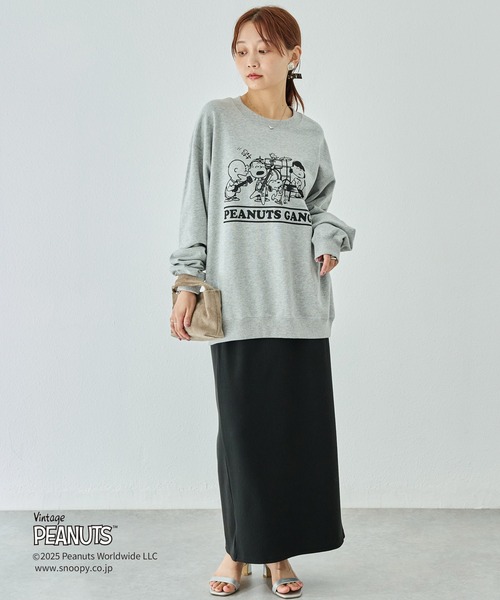 LAVEANGE(ラビアンジェ)の「【PEANUTS / SNOOPY】別注 music sweat スヌーピーピグメントロゴスウェット(スウェット・レディース・ブルー/ピンク/グレー・4L/3L/LL/M/5L)」の10枚目の写真