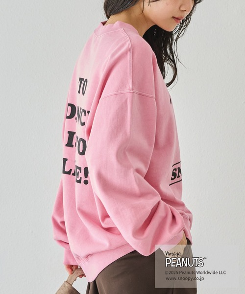LAVEANGE(ラビアンジェ)の「【PEANUTS / SNOOPY】別注 music sweat スヌーピーピグメントロゴスウェット(スウェット・レディース・ブルー/ピンク/グレー・4L/3L/LL/M/5L)」の18枚目の写真