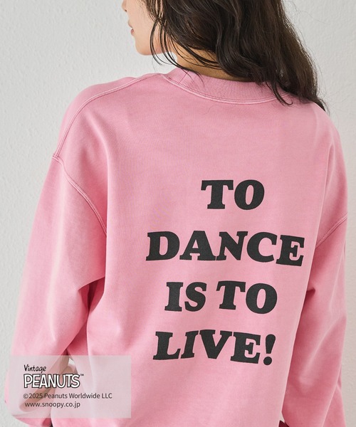 LAVEANGE(ラビアンジェ)の「【PEANUTS / SNOOPY】別注 music sweat スヌーピーピグメントロゴスウェット(スウェット・レディース・ブルー/ピンク/グレー・4L/3L/LL/M/5L)」の19枚目の写真