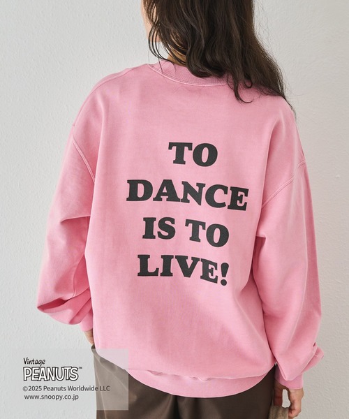LAVEANGE(ラビアンジェ)の「【PEANUTS / SNOOPY】別注 music sweat スヌーピーピグメントロゴスウェット(スウェット・レディース・ブルー/ピンク/グレー・4L/3L/LL/M/5L)」の20枚目の写真