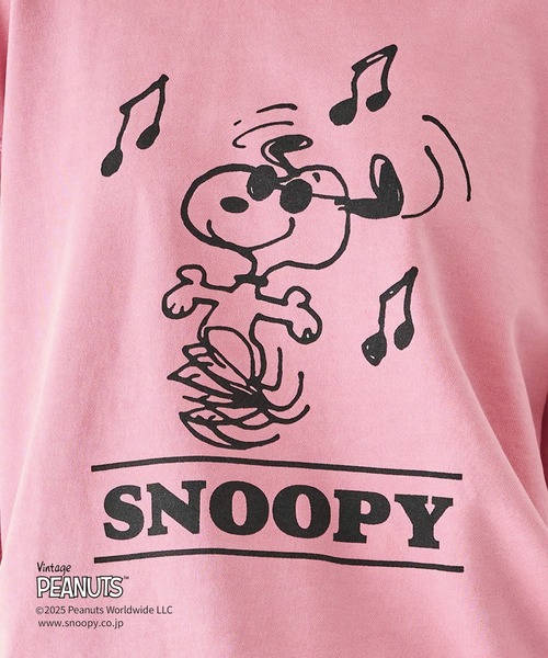 セール】【PEANUTS / SNOOPY】別注 music sweat スヌーピーピグメント