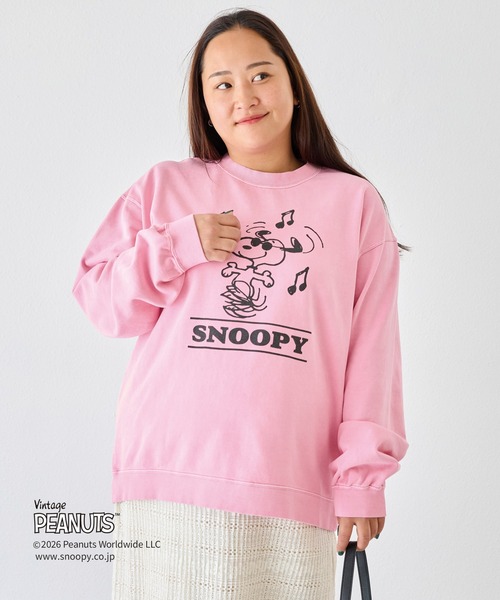 セール】【PEANUTS / SNOOPY】別注 music sweat スヌーピーピグメント