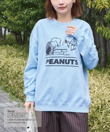 LAVEANGE（ラビアンジェ）の「【PEANUTS / SNOOPY】別注 music sweat スヌーピーピグメントロゴスウェット（スウェット）」
