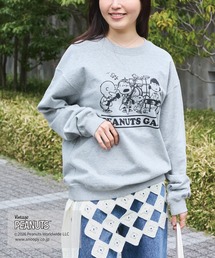 LAVEANGE（ラビアンジェ）の「【PEANUTS / SNOOPY】別注 music sweat スヌーピーピグメントロゴスウェット（スウェット）」