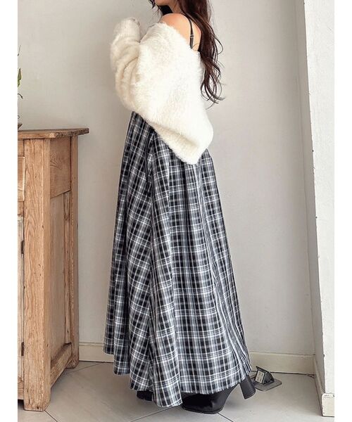 MERCURYDUO（マーキュリーデュオ）の「【WEB限定カラーあり】シャギークロップドカーディガン（カーディガン/ボレロ・レディース・ライトグレー/ピンク/ライトブルー/オフホワイト・FREE）」の10枚目の写真