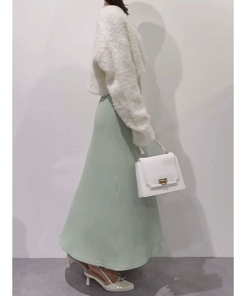 MERCURYDUO（マーキュリーデュオ）の「【WEB限定カラーあり】シャギークロップドカーディガン（カーディガン/ボレロ・レディース・ライトグレー/ピンク/ライトブルー/オフホワイト・FREE）」の17枚目の写真