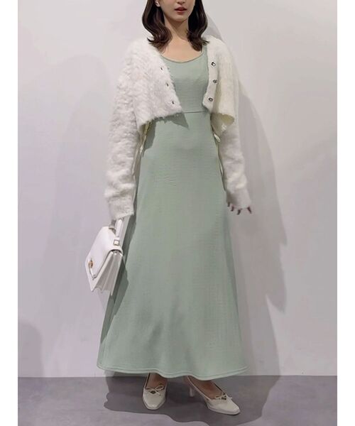 MERCURYDUO（マーキュリーデュオ）の「【WEB限定カラーあり】シャギークロップドカーディガン（カーディガン/ボレロ・レディース・ライトグレー/ピンク/ライトブルー/オフホワイト・FREE）」の18枚目の写真