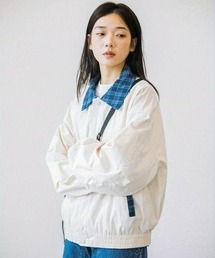 FreeZone（フリーゾーン）の「チェック切替カラーブルゾン（テーラードジャケット）」