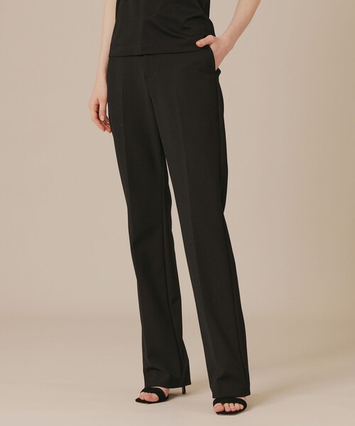 MACKINTOSH LONDON(マッキントッシュ ロンドン)の「【Precious12月号/婦人画報11月号掲載】ストレッチダブルクロスパンツ(その他パンツ・レディース・グレー系その他2/ブラック・36/38/40)」の2枚目の写真