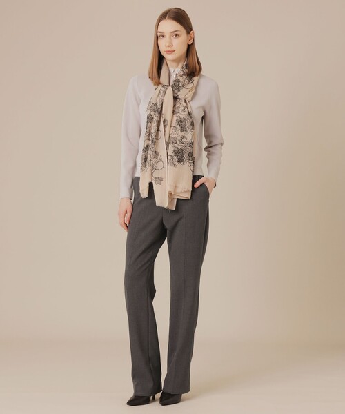 MACKINTOSH LONDON(マッキントッシュ ロンドン)の「【Precious12月号/婦人画報11月号掲載】ストレッチダブルクロスパンツ(その他パンツ・レディース・グレー系その他2/ブラック・36/38/40)」の3枚目の写真
