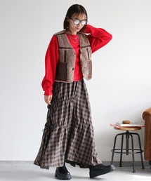 cepo（セポ）の「ボア＆フェイクレザー リバーシブルベスト（ベスト・レディース）」