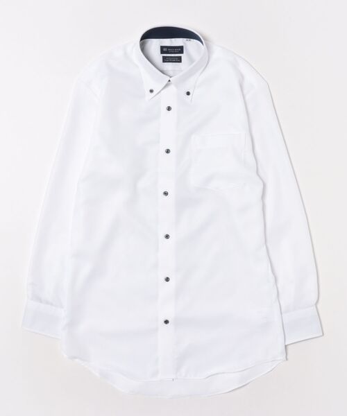 TOKYO SHIRTS(トウキョウシャツ)の「【超形態安定】形態安定ノンアイロン ボタンダウン 長袖ビジネスワイシャツ(ビジネスシャツ・メンズ・ホワイト・首回り37cm-裄丈80cm/首回り39cm-裄丈80cm/首回り39cm-裄丈84cm/首回り41cm-裄丈82cm/首回り41cm-裄丈86cm/首回り42cm-裄丈82cm/首回り42cm-裄丈86cm/首回り43cm-裄丈82cm/首回り43cm-裄丈86cm)」の6枚目の写真