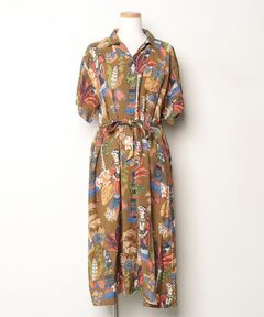 TOGA PULLA(トーガプルラ)】インナープリントシャツドレス TP22-FH244