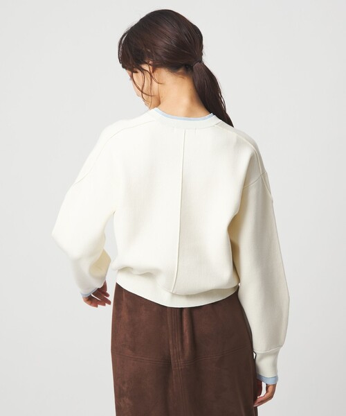 EMMEL REFINES（エメルリファインズ）の「＜EMMEL REFINES＞EM HW スウェットライク ニット プルオーバー（ニット/セーター・レディース・オフホワイト/ライトピンク・FREE）」の5枚目の写真