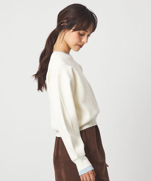 EMMEL REFINES（エメルリファインズ）の「＜EMMEL REFINES＞EM HW スウェットライク ニット プルオーバー（ニット/セーター・レディース・オフホワイト/ライトピンク・FREE）」の6枚目の写真