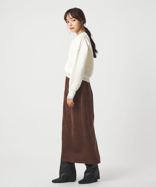 EMMEL REFINES（エメルリファインズ）の「＜EMMEL REFINES＞EM HW スウェットライク ニット プルオーバー（ニット/セーター・レディース・オフホワイト/ライトピンク・FREE）」の8枚目の写真