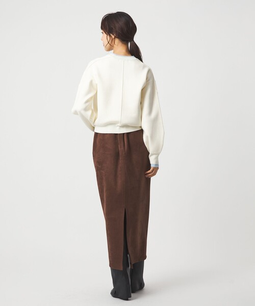 EMMEL REFINES（エメルリファインズ）の「＜EMMEL REFINES＞EM HW スウェットライク ニット プルオーバー（ニット/セーター・レディース・オフホワイト/ライトピンク・FREE）」の9枚目の写真