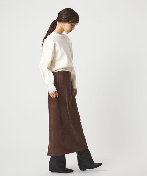 EMMEL REFINES（エメルリファインズ）の「＜EMMEL REFINES＞EM HW スウェットライク ニット プルオーバー（ニット/セーター・レディース・オフホワイト/ライトピンク・FREE）」の10枚目の写真